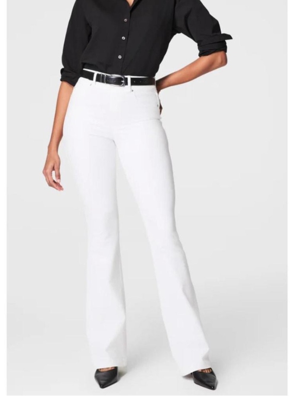 SPANX White High-Waist Shaping Pants with Red Tag